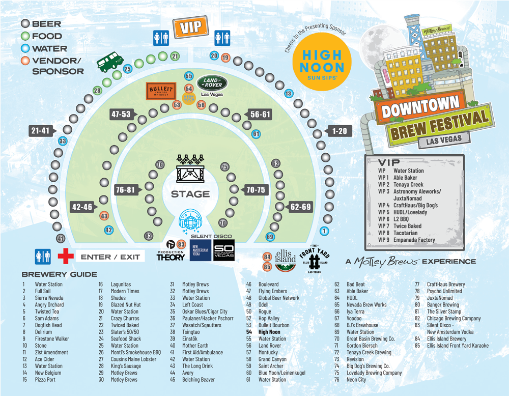 2021 Downtown Brew Festival Map