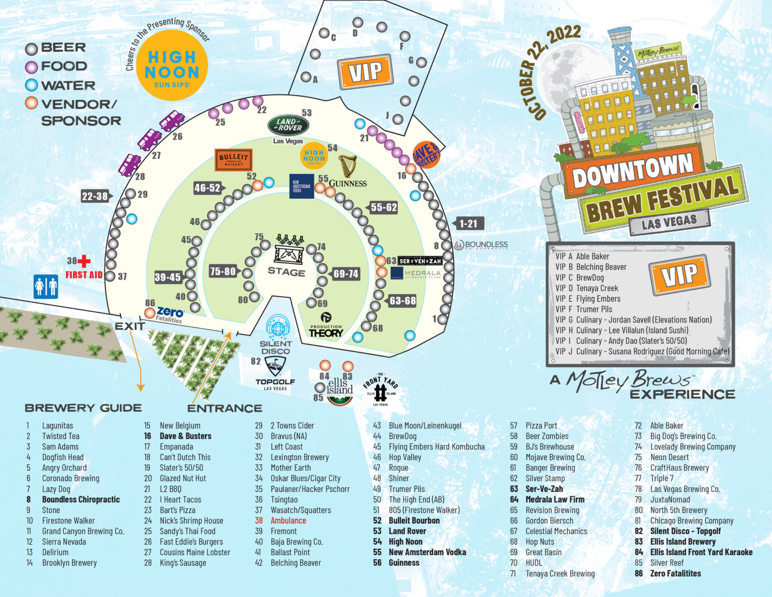 Festival Map - Downtown Brew Festival